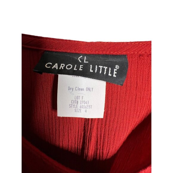 Vintage CL Carol Little size 4 Blouse Red Pullover USA Comfortable Y2K - Picture 5 of 6